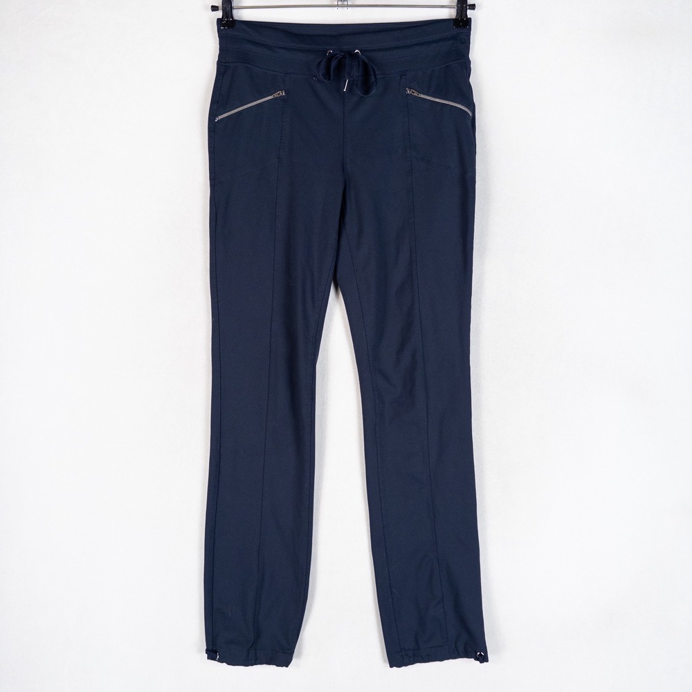 Reflex Womens Pants Small Navy Blue Drawstring Zipper Pocket Active Jogger